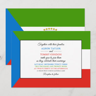 Invitation Drapeau de Guinée équatoriale, Mariage de Guinée é