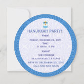 Invitation Drapeau de Hanukkah d'Ange argentin Personnalisé (Dos)