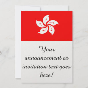 Invitation Drapeau de Hong Kong