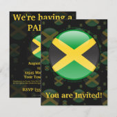 Invitation Drapeau de la bulle jamaïcaine (Devant / Derrière)