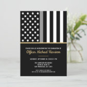 Invitation Drapeau de la fête de graduation de l'agent correc (Debout devant)