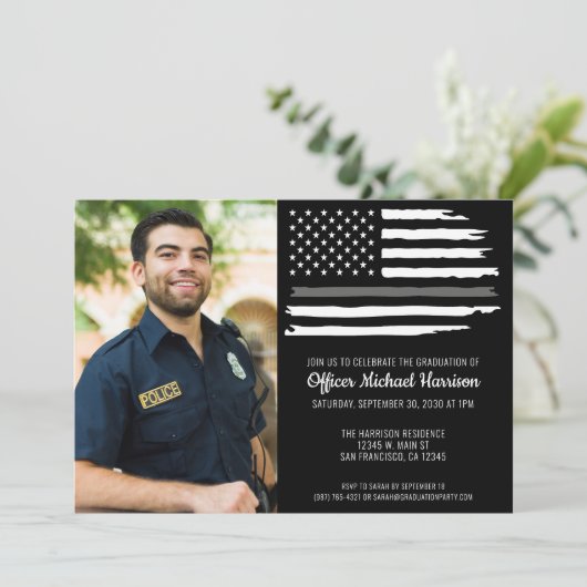 Invitation Drapeau de la fête des agents correctionnels (Debout devant)