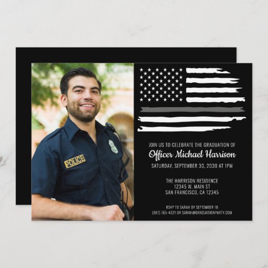 Invitation Drapeau de la fête des agents correctionnels (Devant / Derrière)