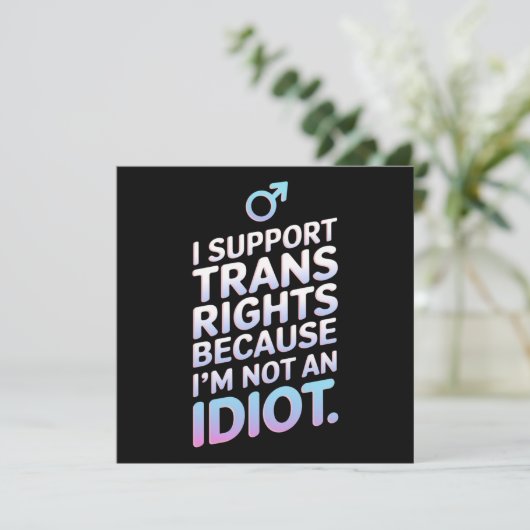 Invitation Drapeau de la fierté trans allié soutien (Debout devant)