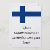 Invitation Drapeau de la Finlande (Devant / Derrière)