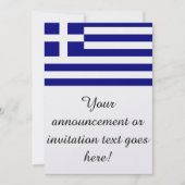 Invitation Drapeau de la Grèce (Devant)
