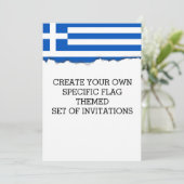 Invitation Drapeau de la Grèce (Debout devant)