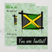 Invitation Drapeau de la Jamaïque (Devant / Derrière)