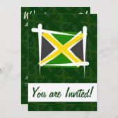 Invitation Drapeau de la Jamaïque (Devant / Derrière)