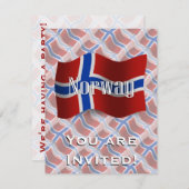 Invitation Drapeau de la Norvège (Devant / Derrière)