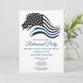 Invitation Drapeau de la partie de retraite de la police minc (Debout devant)