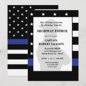 Invitation Drapeau de la patrouille routière Parti de la retr (Devant / Derrière)
