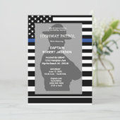 Invitation Drapeau de la patrouille routière Parti de la retr (Debout devant)