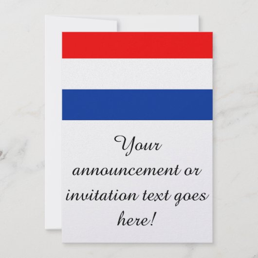 Invitation Drapeau de la Pays-Bas (Devant)