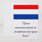 Invitation Drapeau de la Pays-Bas (Devant / Derrière)