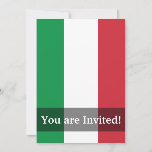 Invitation Drapeau de la plaine italienne (Devant)