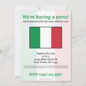 Invitation Drapeau de la plaine italienne (Dos)