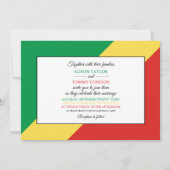 Invitation Drapeau de la République du Congo, Mariage congola (Devant)