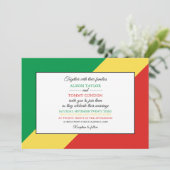 Invitation Drapeau de la République du Congo, Mariage congola (Debout devant)