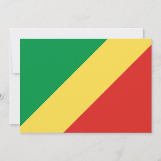 Invitation Drapeau de la République du Congo, Mariage congola (Dos)