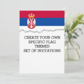 Invitation Drapeau de la Serbie (Debout devant)