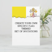 Invitation Drapeau de la ville du Vatican (Debout devant)