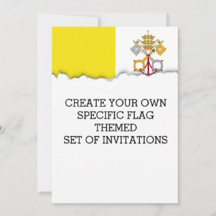 Invitation Drapeau de la ville du Vatican