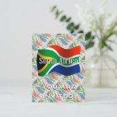 Invitation Drapeau de l'Afrique du Sud (Debout devant)