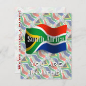 Invitation Drapeau de l'Afrique du Sud (Devant / Derrière)