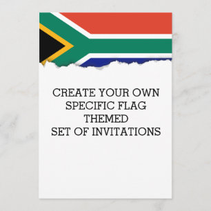 Invitation Drapeau de l'Afrique du Sud