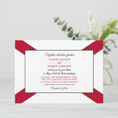 Invitation Drapeau de l'Alabama, Drapeau du Mariage de l'Alab (Debout devant)