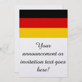 Invitation Drapeau de l'Allemagne (Devant / Derrière)