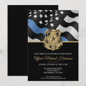 Invitation Drapeau de l'application de la loi de la remise de (Devant / Derrière)