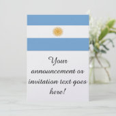 Invitation Drapeau de l'Argentine (Debout devant)