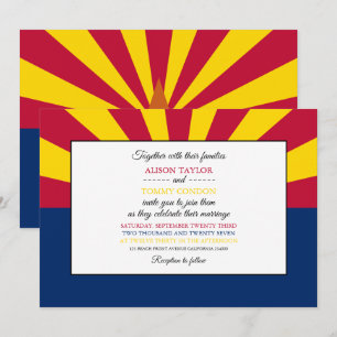 Invitation Drapeau de l'Arizona, Drapeau du Mariage de l'Ariz