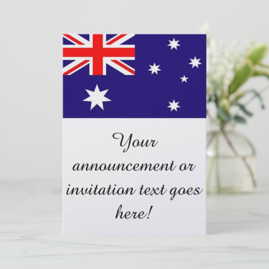 Invitation Drapeau de l'Australie (Debout devant)