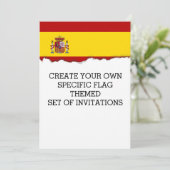 Invitation Drapeau de l'Espagne (Debout devant)