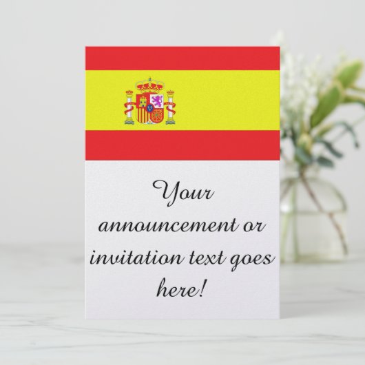 Invitation Drapeau de l'Espagne (Debout devant)