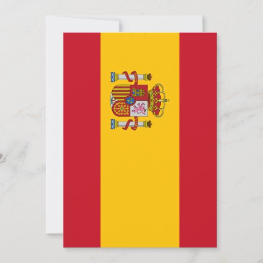 Invitation Drapeau de l'Espagne (Devant)
