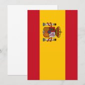 Invitation Drapeau de l'Espagne (Devant / Derrière)