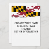 Invitation Drapeau de l'État du Maryland (Devant / Derrière)