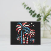 Invitation Drapeau de l'été 4 juillet (Debout devant)