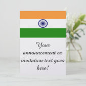 Invitation Drapeau de l'Inde (Debout devant)