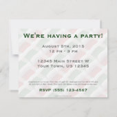 Invitation Drapeau de l'Italie (Dos)