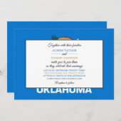 Invitation Drapeau de l'Oklahoma, Drapeau du Mariage de l'Okl (Devant / Derrière)