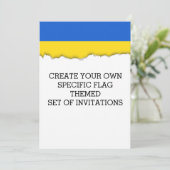 Invitation Drapeau de l'Ukraine (Debout devant)