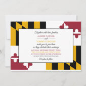 Invitation Drapeau de Marylander, Drapeau du Maryland Mariage (Devant)