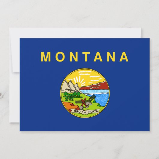Invitation Drapeau de Montanan, Drapeau du Mariage du Montana (Dos)