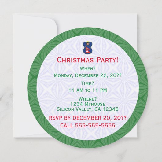 Invitation Drapeau de Noël népalais personnalisé (Dos)