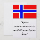 Invitation Drapeau de Norway (Devant / Derrière)